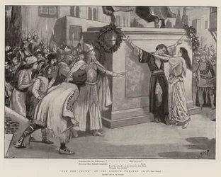 Für die Krone im Lyceum Theatre, Akt IV, letzte Szene